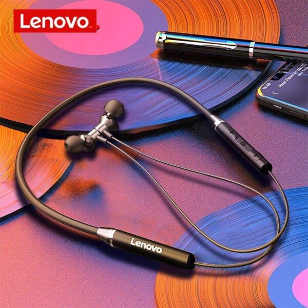 Lenovo Wireless Neckband Earphone Black He05